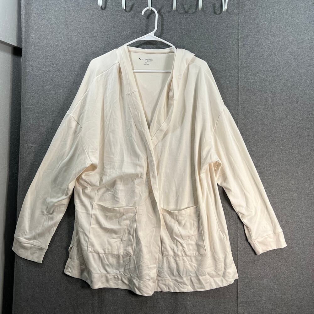 Koolaburra by UGG Marshmallow Jersey Hooded Cardigan White Size 1X